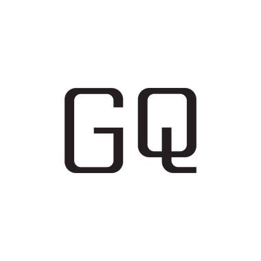 gq ilk harf vektör logo simgesi