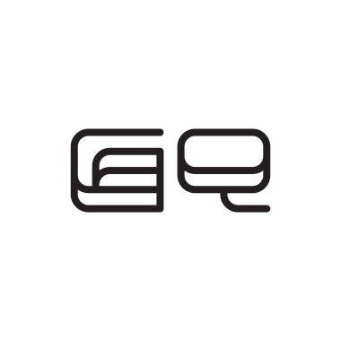 gq ilk harf vektör logo simgesi