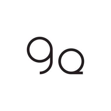 gq ilk harf vektör logo simgesi