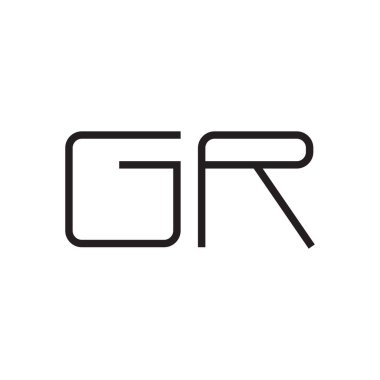 gr ilk harf vektör logo simgesi