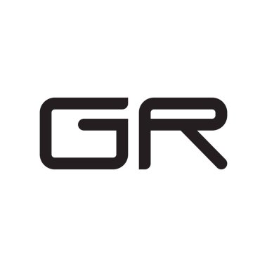 gr ilk harf vektör logo simgesi