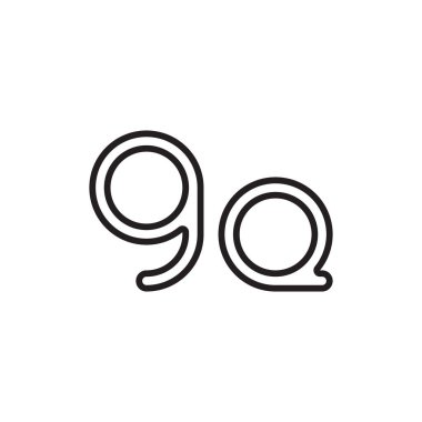 gq ilk harf vektör logo simgesi