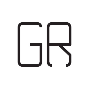 gr ilk harf vektör logo simgesi