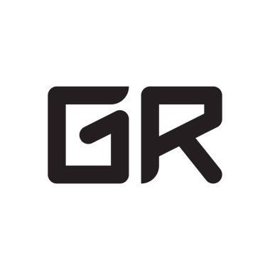 gr ilk harf vektör logo simgesi