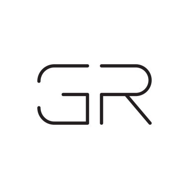 gr ilk harf vektör logo simgesi