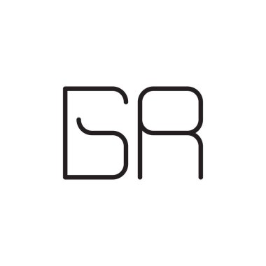 gr ilk harf vektör logo simgesi