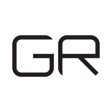 gr ilk harf vektör logo simgesi