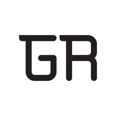 gr ilk harf vektör logo simgesi