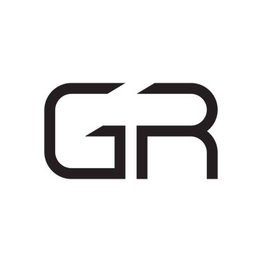 gr ilk harf vektör logo simgesi