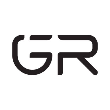 gr ilk harf vektör logo simgesi