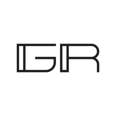 gr ilk harf vektör logo simgesi