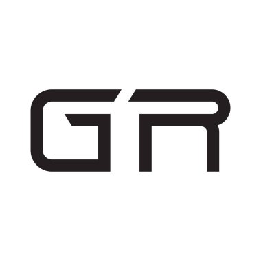 gr ilk harf vektör logo simgesi