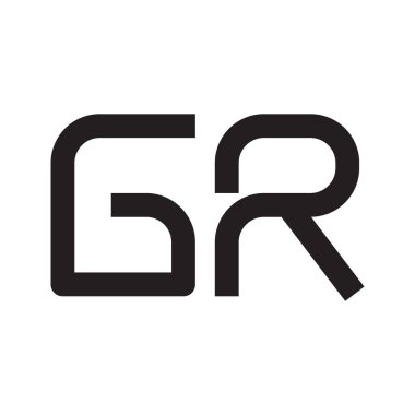 gr ilk harf vektör logo simgesi