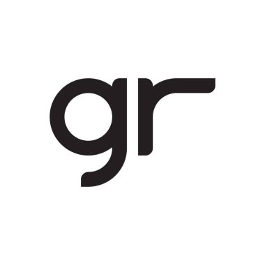 gr ilk harf vektör logo simgesi