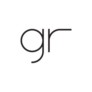 gr ilk harf vektör logo simgesi