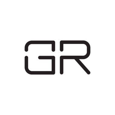 gr ilk harf vektör logo simgesi