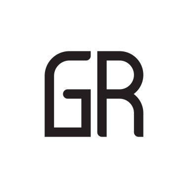 gr ilk harf vektör logo simgesi