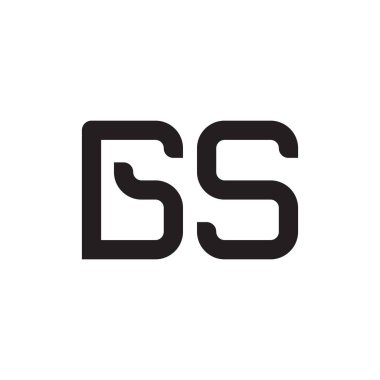 gs ilk harf vektör logo simgesi