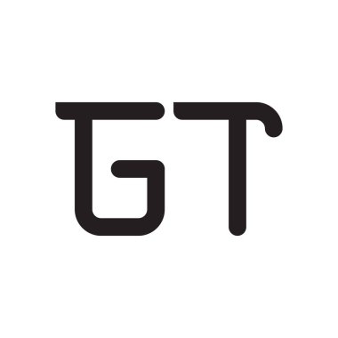 gt ilk harf vektör logo simgesi
