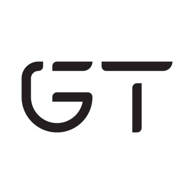 gt ilk harf vektör logo simgesi
