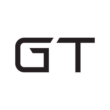 gt ilk harf vektör logo simgesi