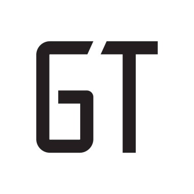 gt ilk harf vektör logo simgesi