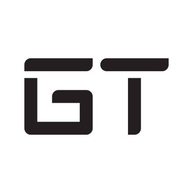 gt ilk harf vektör logo simgesi