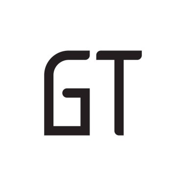 gt ilk harf vektör logo simgesi