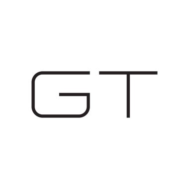 gt ilk harf vektör logo simgesi