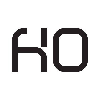ho ilk harf vektör logo simgesi