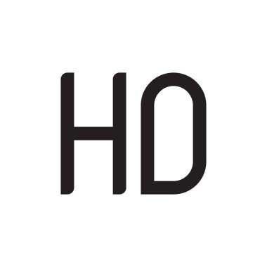 ho ilk harf vektör logo simgesi