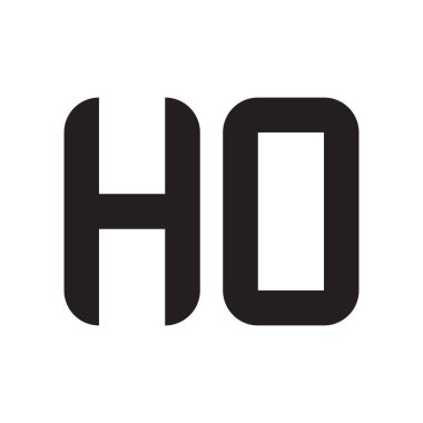 ho ilk harf vektör logo simgesi