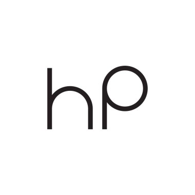 hp ilk harf vektör logo simgesi