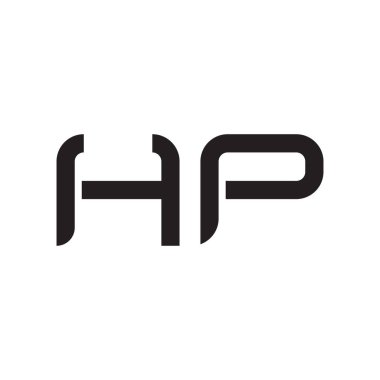hp ilk harf vektör logo simgesi