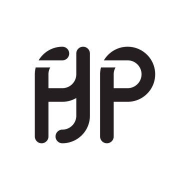 hp ilk harf vektör logo simgesi