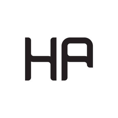 hp ilk harf vektör logo simgesi