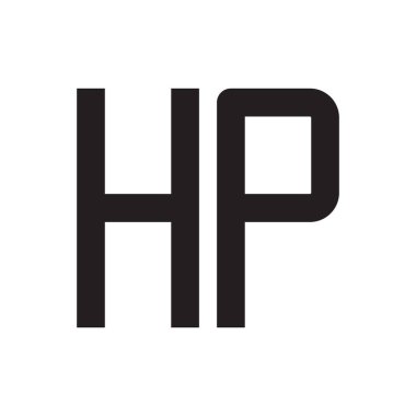 hp ilk harf vektör logo simgesi