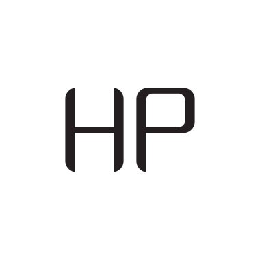 hp ilk harf vektör logo simgesi