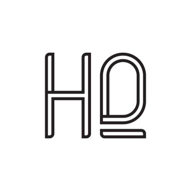 hq ilk harf vektör logo simgesi