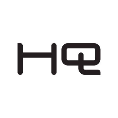 hq ilk harf vektör logo simgesi