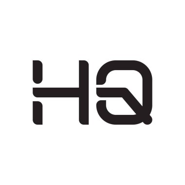 hq ilk harf vektör logo simgesi