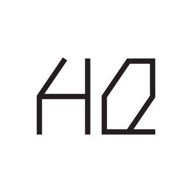 hq ilk harf vektör logo simgesi