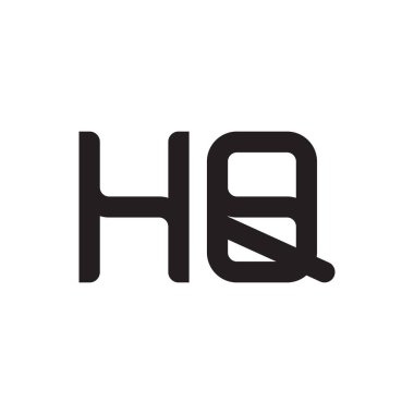 hq ilk harf vektör logo simgesi