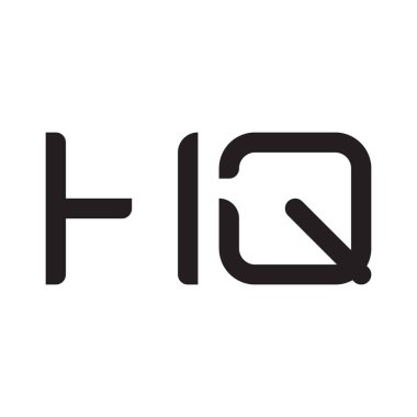 hq ilk harf vektör logo simgesi