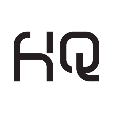 hq ilk harf vektör logo simgesi