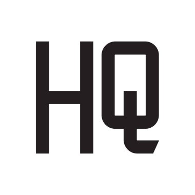 hq ilk harf vektör logo simgesi