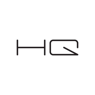 hq ilk harf vektör logo simgesi