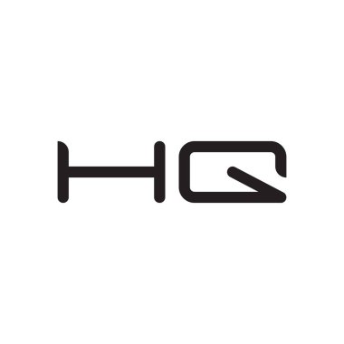 hq ilk harf vektör logo simgesi