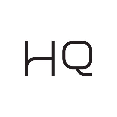 hq ilk harf vektör logo simgesi