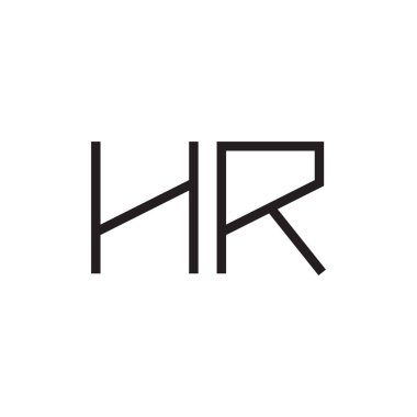 hr ilk harf vektör logo simgesi